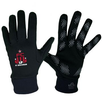 FC Wisconsin Therma Grip Field Player Gloves - Black